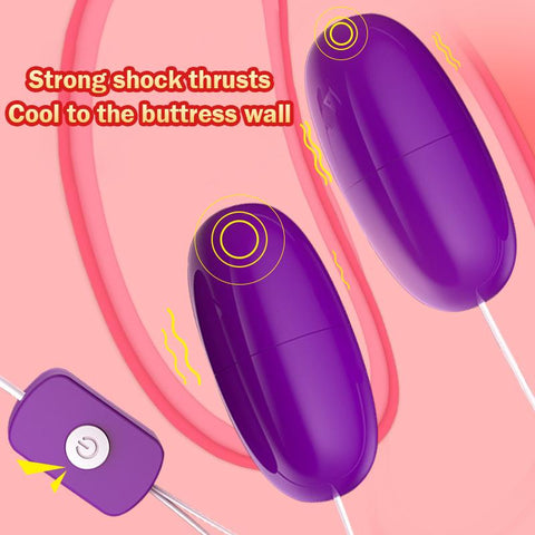 USB double jump egg vibrator fun toy female mute strong vibration jump egg -BH01239-Veeddydropshipping