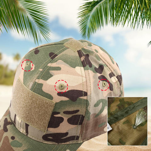 Sports Hat Tan Cycling Camo Hiking Cap Baseball Hunting Tennis Golf Mesh Military-OS01093-Veeddydropshipping
