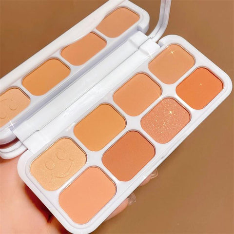 Glitter Highlighter Face Contour Blush Palette Makeup-BH00694-Veeddydropshipping