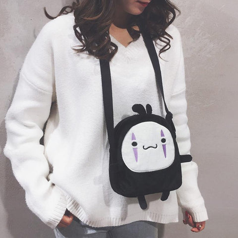 casual diagonal bag Harajuku girl plush shoulder bag wild-BS00394-Veeddydropshipping