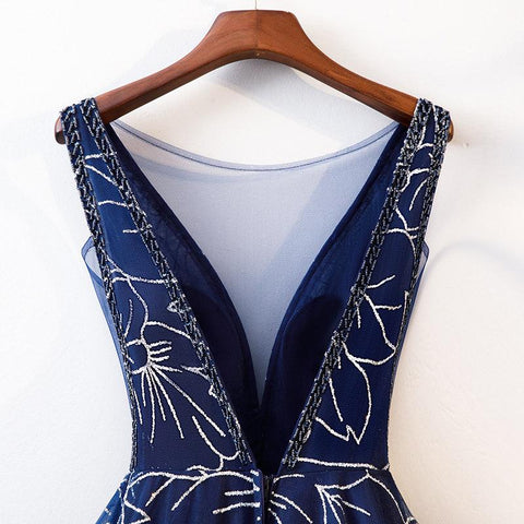 New O-Neck Evening Dress Sleeveless-WF01646-Veeddydropshipping