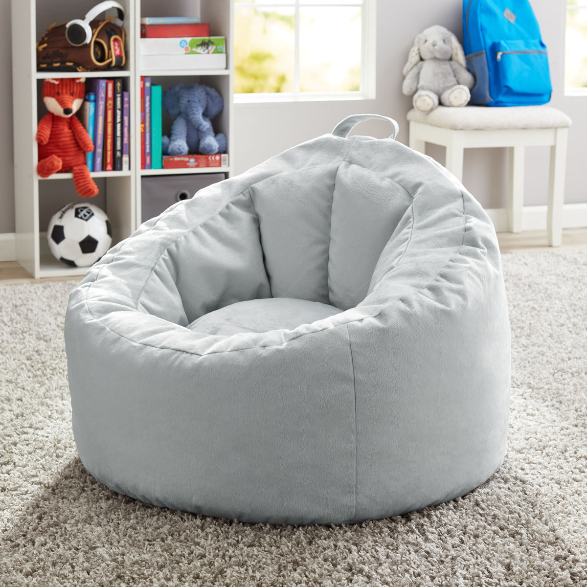 Velvet Bean Bag Lounge Chair with Pocket-HA01733-Veeddydropshipping