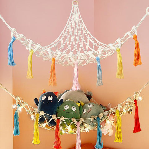 Animal Net Hammock Plush Toy Organizer Storage-HA01646-Veeddydropshipping