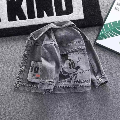 Mickey Denim Jacket Boys Coats Children Clothing-Veeddydropshipping