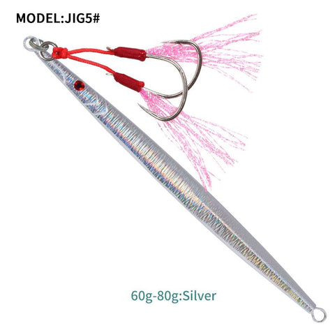 60g 80g 160g 200g 250g 300g Deep Sea Metal Jig Fishing Jigbait Spoon Baits Jig -OS00386-Veeddydropshipping