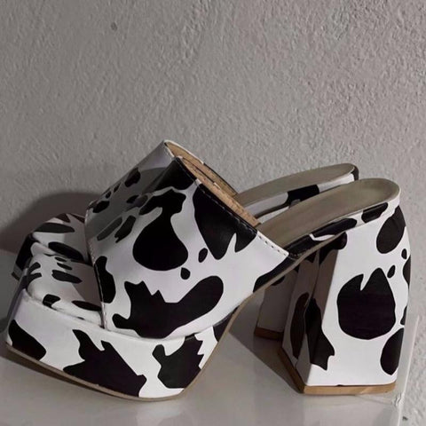 Head Thick Bottom Thick Heel One-line Slippers Women&#39;s-BS00808-Veeddydropshipping