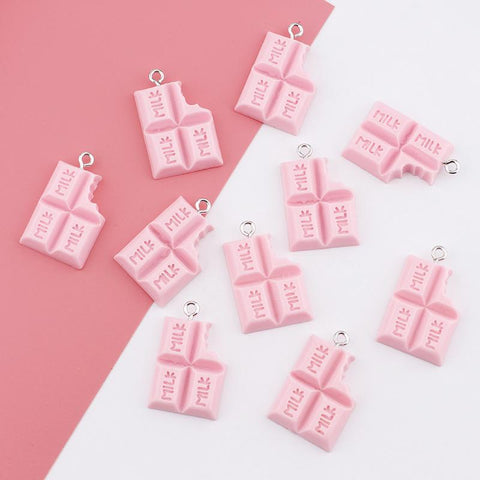 Chocolate Milk Resin Charms Pendants for DIY Jewelry Making Earring -JW01637-Veeddydropshipping
