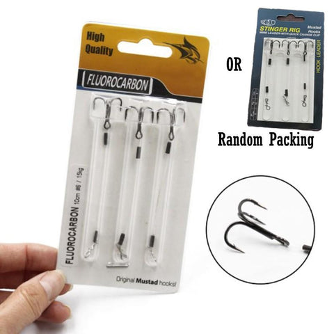 3pcs Fishing Treble Hooks w/ Center Spring Pin Twistlock Screw Rigs -OS00602-Veeddydropshipping