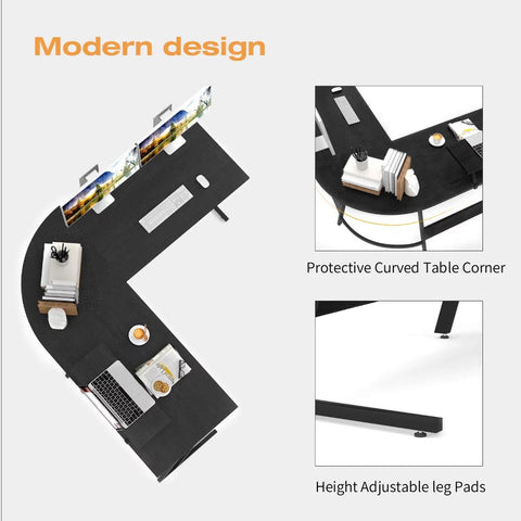 L-Shaped Computer Desk Modern Corner-HA01597-Veeddydropshipping