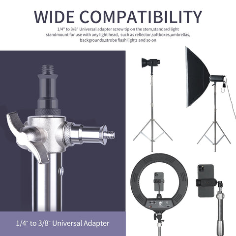 290cm Aluminum Alloy Light Stand for Camera Ring Light Live Youtube Cellphone -CE00302-Veeddydropshipping