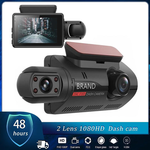 HD Car Video Recorder 2 Lens Hidden Car Driving Dash Cam 3.0inch IPS-AM00565-Veeddydropshipping