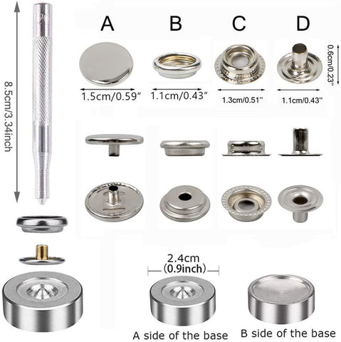 Kit Tool Marine Grade Snap Fastener Stainless Steel-HA00101-Veeddydropshipping