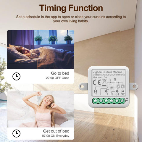 Tuya Zigbee Mini Roller Shutter Electric Motor Switch Wireless Remote-TI01066-Veeddydropshipping