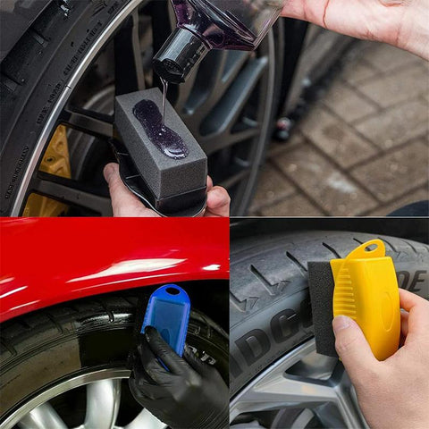 Car Wheel Polishing Waxing Sponge Brush With Cover ABS Washing-AM00481-Veeddydropshipping