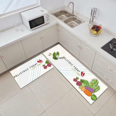 Crystal Velvet Long Strip Bathroom Foot Mats-HA00487-Veeddydropshipping