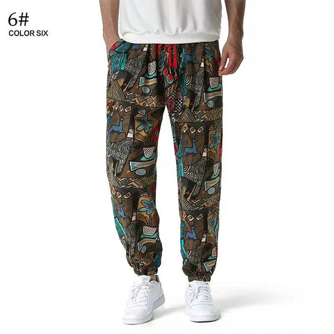 Cotton Linen Sport Joggers Casual Trouser-MF00632-Veeddydropshipping