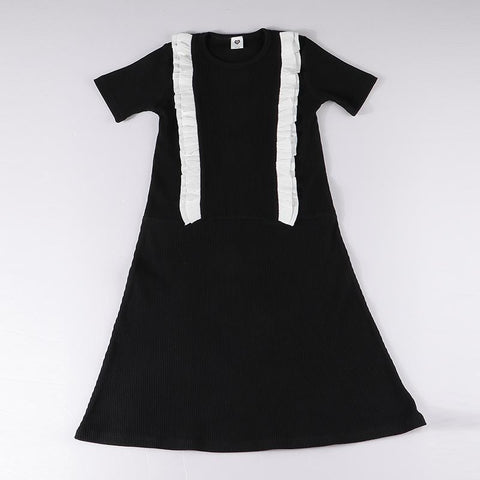 Girls max dress kids short/long sleeves ribbed summer and spring girl-TB00833-Veeddydropshipping