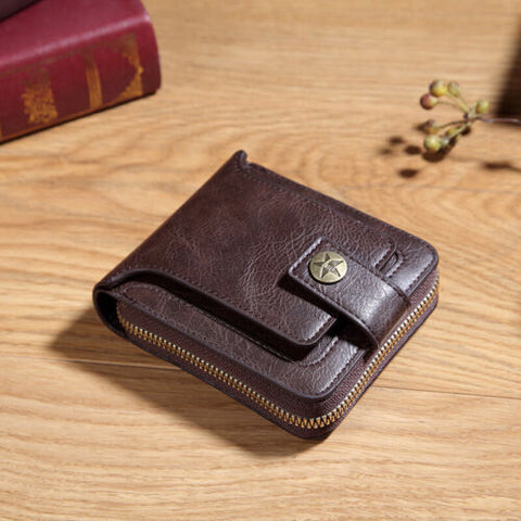 Genuine Soft Leather RFID Protection Wallets-MF00752-Veeddydropshipping