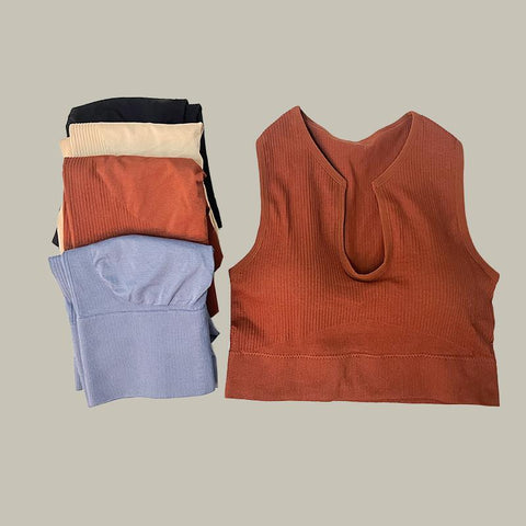 Yoga Set Gym Set Workout Clothes for Women Seamless Leggings Sports Bra Suit -OS00859-Veeddydropshipping