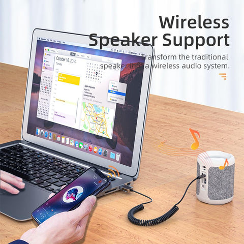 Wireless Bluetooth 5.0 Receiver Adapter Handsfree Car Speaker 3.5mm Jack -CE01105-Veeddydropshipping