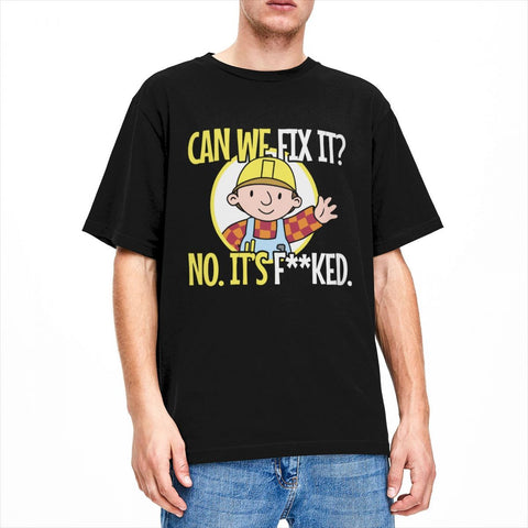 T-shirt Men's and Women's 100% Cotton Fun Repair Men's T-shirt Gift Creativity-Veeddydropshipping