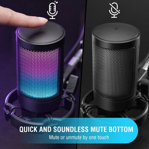 Ampligame USB Microphone for Gaming Streaming with Pop Filter Shock Mount&amp-CE01037-Veeddydropshipping
