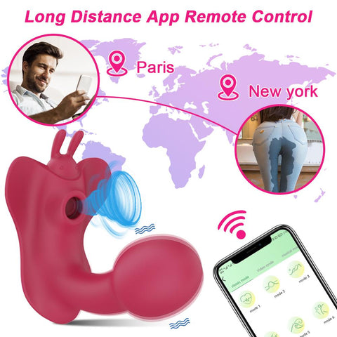 G Spot Sucking Bluetooth APP Dildo Vibrator Clit Sucker Clitoris Stimulator -BH01178-Veeddydropshipping