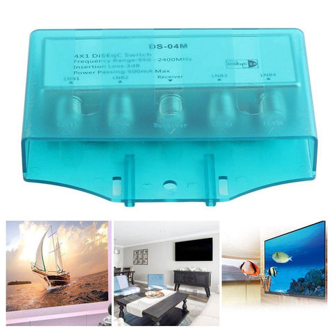 Waterproof 4x1 DS-04M Satellite 950-2400MHz DiSEqC2.0 Switch FTA Dish -CE00916-Veeddydropshipping