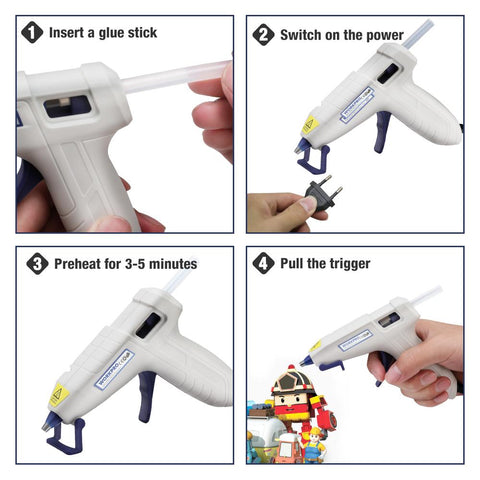 Corded Glue Gun with 20pcs glue sticks-TI00030-Veeddydropshipping