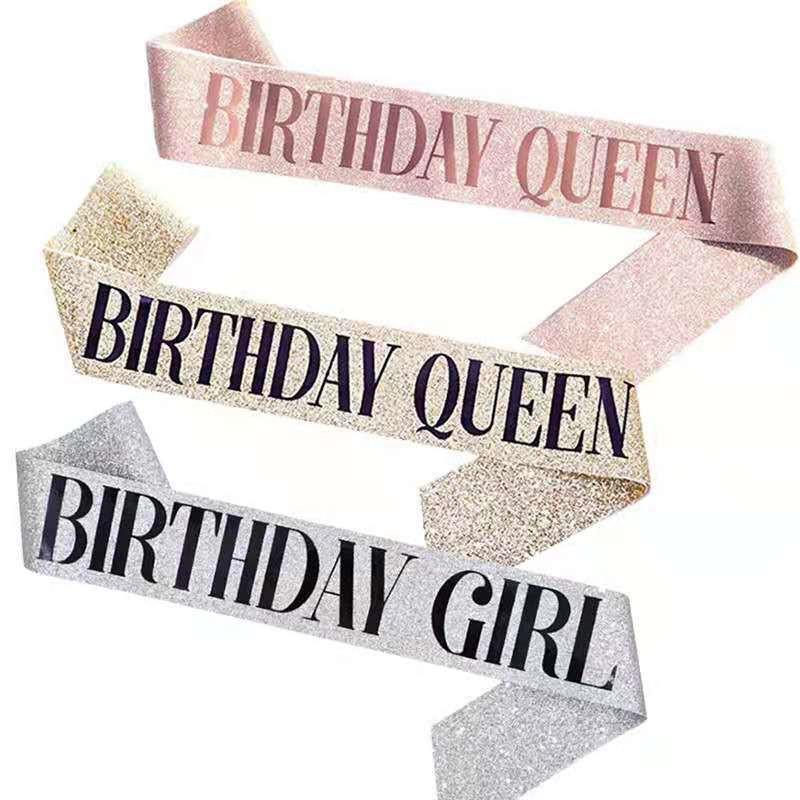 Birthday Queen Party Shoulder Strap Girdle Supplies-HA00606-Veeddydropshipping