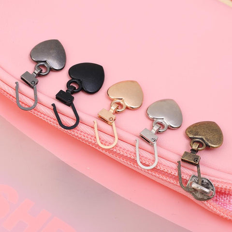 Sewing Zippers Puller Head Heart Shape-HA00075-Veeddydropshipping