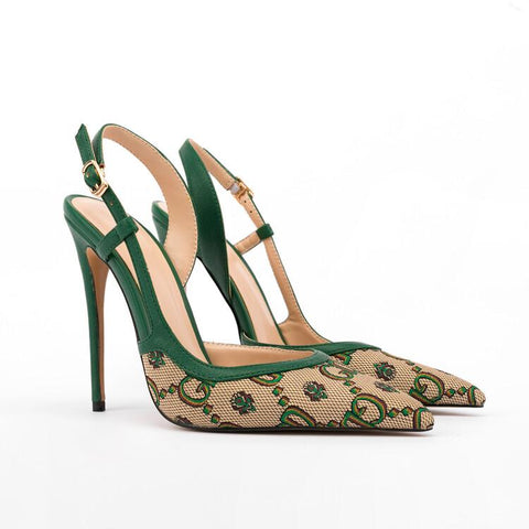 Women Shoes Fashion Letter Style Stiletto Heel Women&#39;s Party-BS00868-Veeddydropshipping