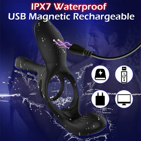 Vibrating Cock Ring Sex Toy Adult Goods For Men Ejaculation Delay Penis Extender-BH01229-Veeddydropshipping