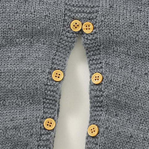 Baby Romper Knitted Solid Newborn Girls Jumpsuit Outfits Long Sleeve-TB00293-Veeddydropshipping