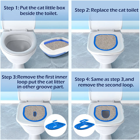 Pet Upgrade Cat Toilet Trainer Toilet-HA01985-Veeddydropshipping