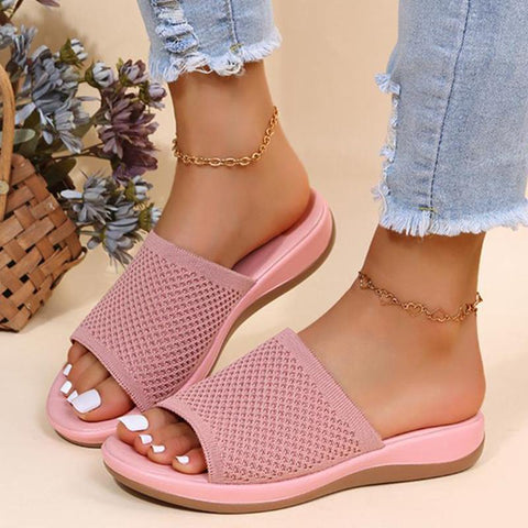 Woman Solid Color Walking Shoes Solid Color Female Slippers-BS00899-Veeddydropshipping