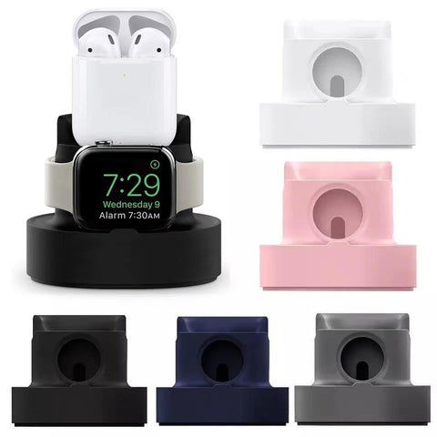 3 In 1 Phone Watch Earphone Silicone Charging Stand Holder for I Phone-PA00077-Veeddydropshipping