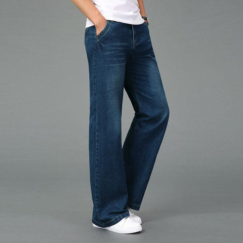 Jeans Mens Boot Cut Denim Pants Loose Fashion-MF00510-Veeddydropshipping