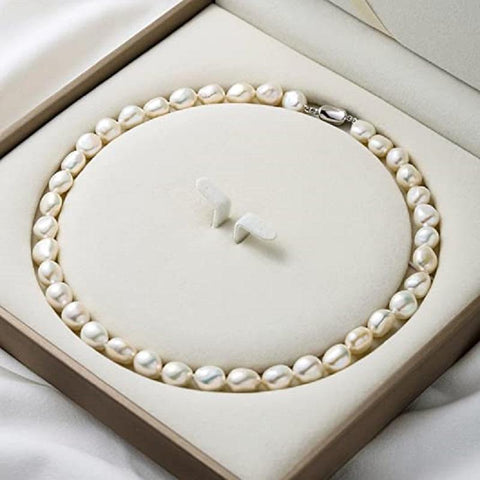 Baroque Pearl Necklace for Women with Sterling Silver Clasp-JW00051-Veeddydropshipping