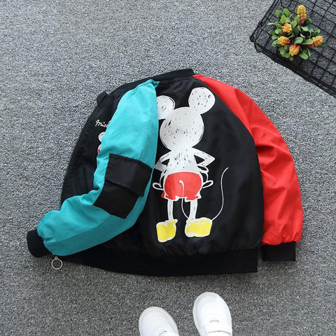 Disney Kids Mickey Mouse Jackets 2022 Spring Autumn Children Cartoon-TB01001-Veeddydropshipping
