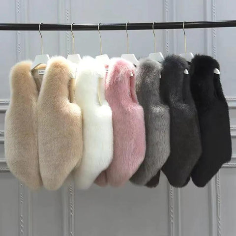 Baby Children Vest Outerwear Boys Girls Faux Fur Waistcoat-Veeddydropshipping