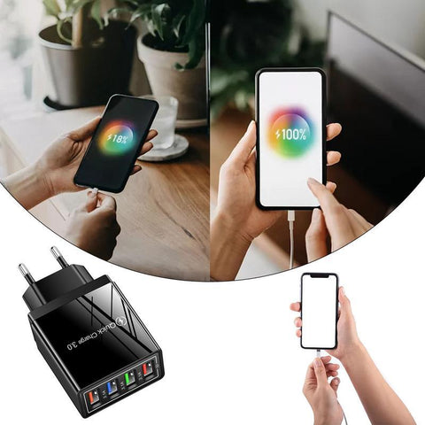USB Wall Charger Multiport 3.0 Fast Charging Block For All USB Charging Devices-PA00372-Veeddydropshipping