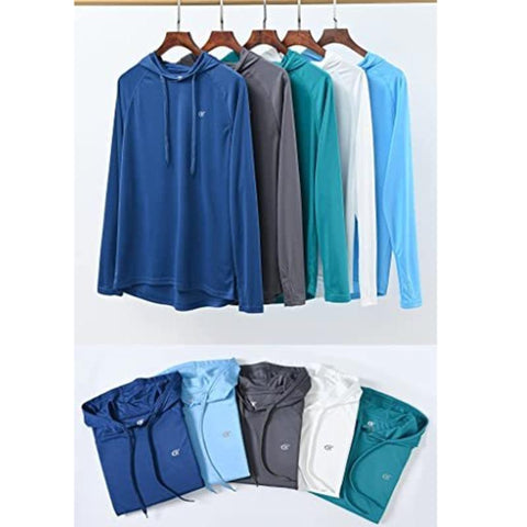 Long Sleeve Hooded UPF 50+ Sun Protection Athletic Hoodie Leisure Gym Fishing-OS01014-Veeddydropshipping