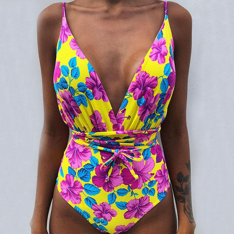 Multiple Ways Of Wearing Swimwear Women S-XXL Plus Size One Piece Swimsuit -OS00041-Veeddydropshipping