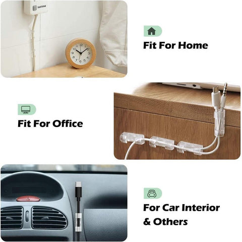 Cable Management Desktop USB Cable Organizer Clips 5/20pcs Computer PC Smart Phone Cable-PA00852-Veeddydropshipping