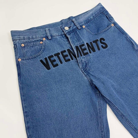 Logo Jeans Loose Blue Straight Men-MF00494-Veeddydropshipping