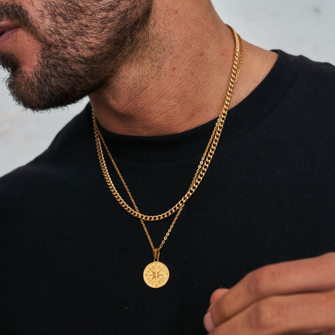 Necklaces  Pendant, Stainless Steel Cuban Figaro Wheat -JW01265-Veeddydropshipping