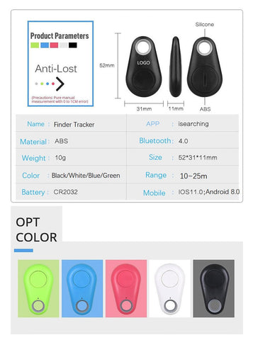 Smart Wireless Bluetooth 4.0 Tracker Elderly Child Pet Wallet Key Car Bags-AM00625-Veeddydropshipping
