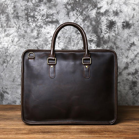 Retro Top Layer Cowhide Laptop Bag Crazy Horse Leather-BS00474-Veeddydropshipping