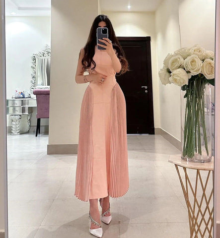 Women Crew Neck Sleeveless Cocktail Prom Dress-WF01551-Veeddydropshipping